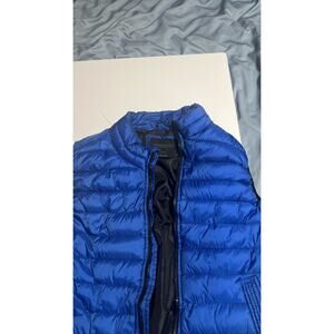 Aeropostale Puffer Vest Men's Medium Blue Full Zip Mock Neck